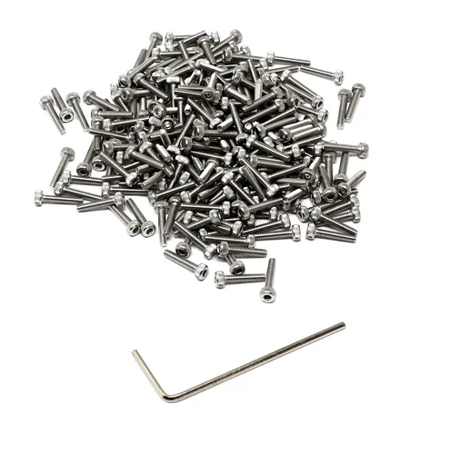 Miniatura 38 de iexcell 25 piezas M4 x 60/65/70/75/3.150 in paso de rosca 0.028 in acero inoxidable 304 cabeza hexagonal Tornillos Tornillos surtido Kit