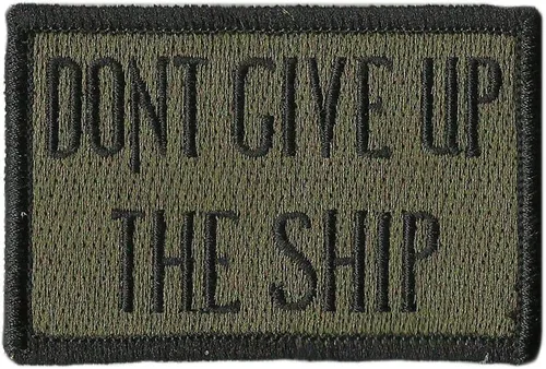 Miniatura 6 de Parche de bandera Dont Give Up The Ship - Negro
