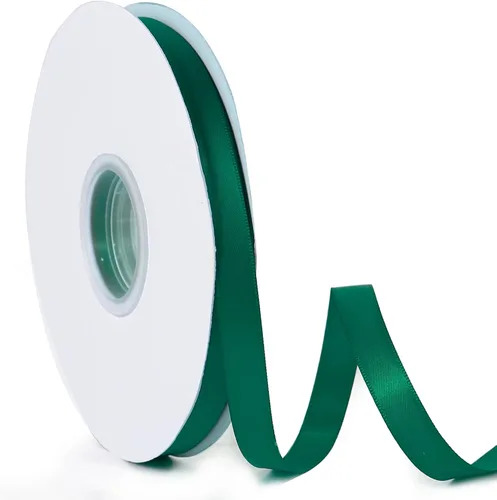 Miniatura 46 de Cinta de satén de color liso verde manzana de 1-1/2 pulgadas x 50 yardas, cinta de tela de poliéster de alta densidad de doble cara para envolver