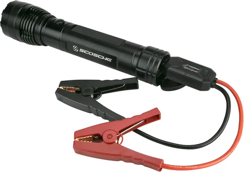 Scosche PBJF400 Arrancador de batería portátil para automóvil, refuerzo de batería de 400A, kit de cables de arranque de batería de 12V para