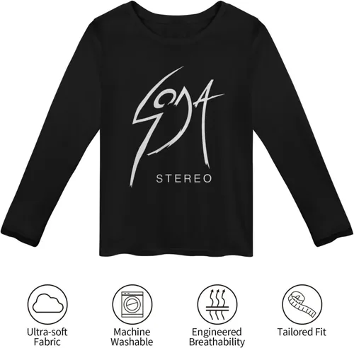 Miniatura 5 de Soda Stereo T Shirts Womens Fashion Lightweight Fall O-Neck Long Sleeve Tee Tops