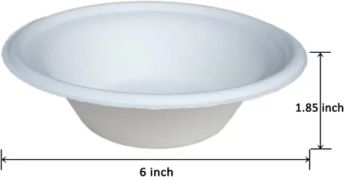 Miniatura 3 de Paquete de 150 cuencos redondos desechables de 12 onzas, ecológicos, 100% caña de azúcar, biodegradable, compostable, sin bagazo, sin plástico (150)