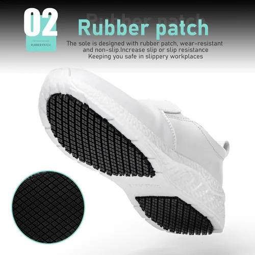 Miniatura 3 de LMQLZHYC Zapatos de trabajo antideslizantes para mujer, zapatos antideslizantes para servicio de alimentos, zapatos de enfermería