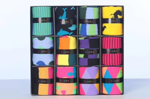 Miniatura 10 de JAMES FIALLO Calcetines de vestir para hombre, calcetines de vestir para hombre, estilo casual, coloridos, divertidos, novedosos, a la moda, paquete