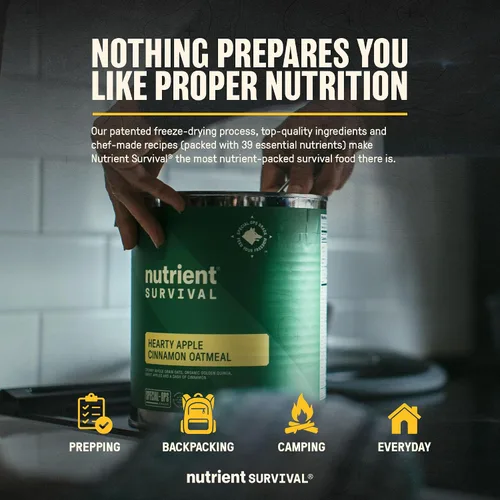 Miniatura 7 de Harina de avena instantánea con alto contenido de proteínas, manzana y canela, suministros de preparación liofilizados y suministro de alimentos