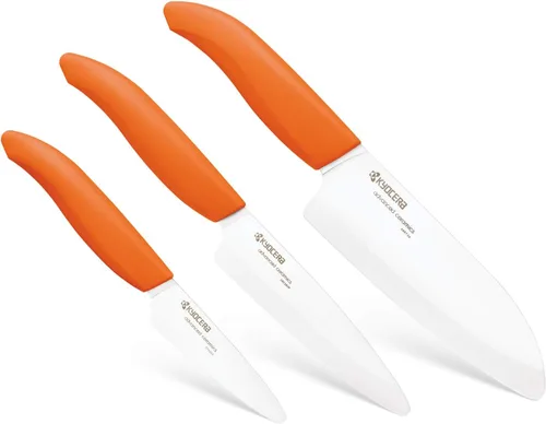 Miniatura 7 de Kyocera 610445-FK-3PC-WHBU - Juego de cuchillos de cerámica avanzada serie Revolution de 3 piezas, tamaños de hoja: 5.5", 4.5", 3", azul KYOCERA