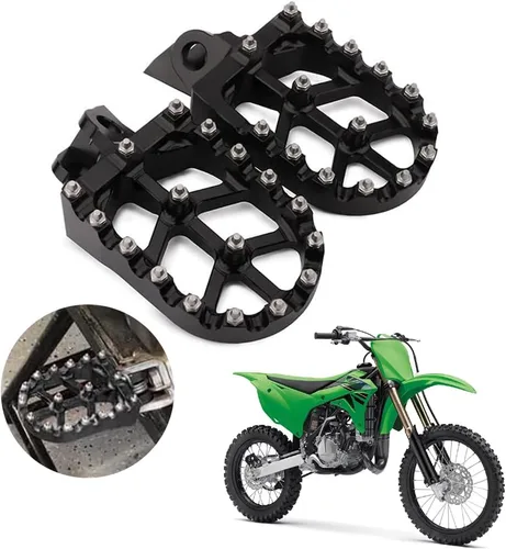 Miniatura 11 de AnXin Estriberas Reposapiés Pedales de Pie Apoyos CNC MX para KLX300 KLX300R KLX300SM 97-07 20-24 KLX250 06-20 KLX250S 09-14 KLX250R 94-96 KLX650
