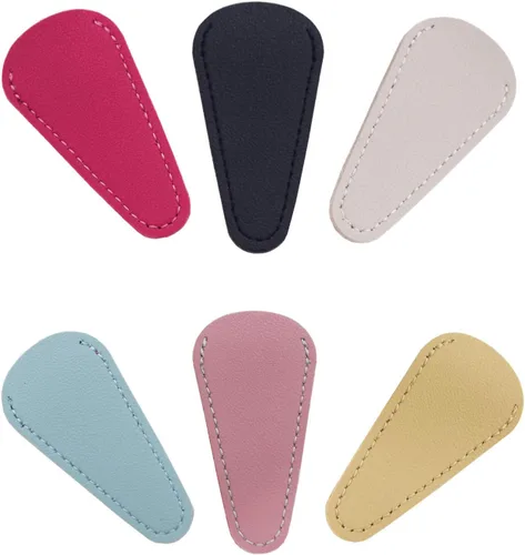 Miniatura 6 de Juego de funda de tijera de 6 piezas, piel sintética, ambidiestro, estilo moderno, contemporáneo, colores brillantes, perfecto para coser, Glitter