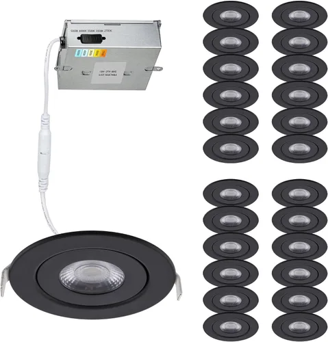 Miniatura 8 de WAC Lighting Lotos - Luz LED empotrable redonda ajustable de 2 pulgadas, 3000K blanco cálido, 6W, 530 lúmenes, clasificación IC hermética, 120V-277V