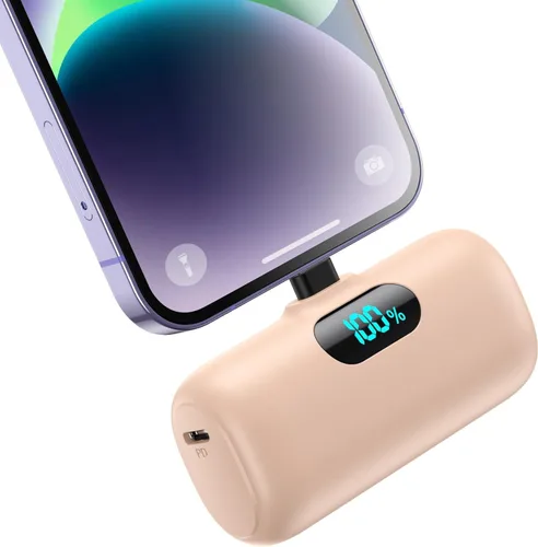 Miniatura 10 de Cargador portátil pequeño para iPhone 14/13,5000mAh PD cargador de carga rápida, mini batería portátil cargador de teléfono esencial de viaje
