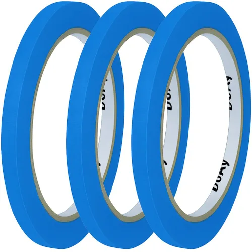 Miniatura 11 de Paquete de 3 cintas adhesivas verdes para pintores – Cinta adhesiva de 0.25 pulgadas de ancho – Multisuperficie, adherencia inteligente