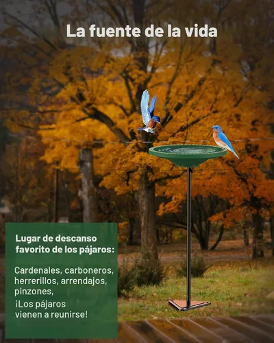 Miniatura 2 de Baños de pájaros para exteriores, baños de pájaros desmontables para la limpieza del jardín, baños de pájaros independientes para exteriores