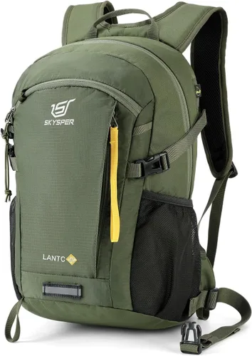 SKYSPER Mochila pequeña de senderismo, 20L, mochilas de viaje ligeras para senderismo y día a día para mujeres y hombres Lantc20-verde militar