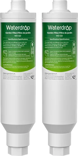Waterdrop Filtro de agua para manguera de jardín, reduce el cloro, el olor, mejora la salud de las plantas. Ideal para jardinería, agricultura y