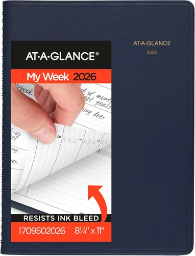 Miniatura 12 de AT-A-GLANCE - Libro de citas y agenda semanal de 2026, 8-1/4 x 11 pulgadas, grande, color negro (709500526)