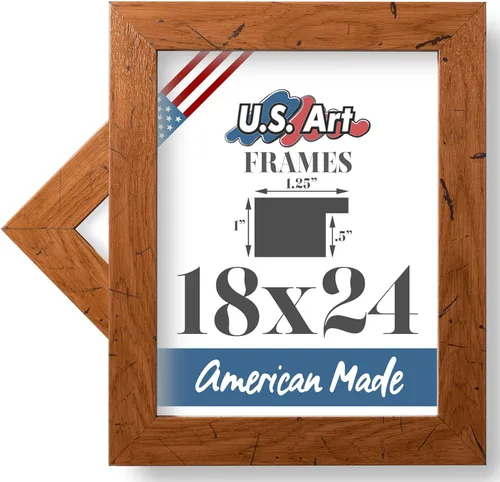 Roble envejecido de 18 x 24 pulgadas, acabado envejecido sintético, compuesto de madera MDF plana de 1.25 pulgadas, decoración de pared para fotos y
