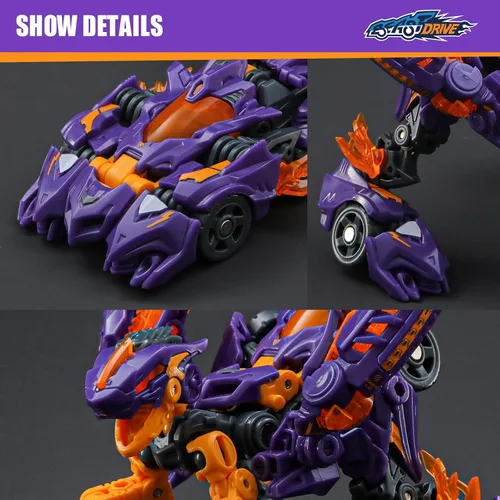 Miniatura 5 de 52TOYS Beastdrive BD-03 Naughty Saur - Figura de acción de juguete de deformación, juguetes de conversión en vehículo y bestia, regalo perfecto