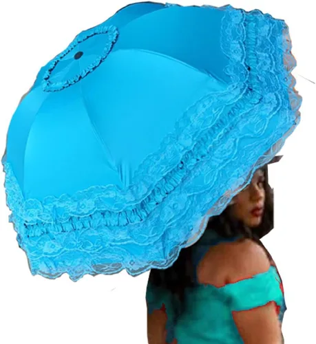 Miniatura 45 de WENDIN Sombrilla de encaje plegable vintage Paraguas gótico lluvia Anti-UV protección de encaje parasol cúpula Foto Props niñas sombrilla paraguas