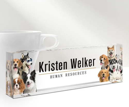 Miniatura 15 de Gowelly Placa de nombre personalizada para escritorio de oficina, placas de nombre personalizadas para escritorio, regalos personalizados