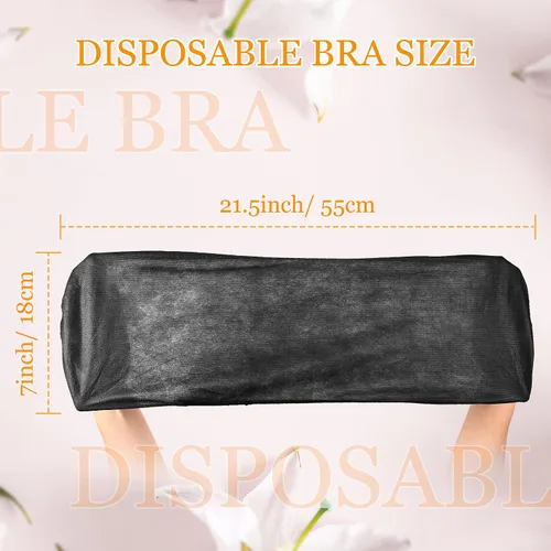 Miniatura 4 de Geyoga 100 piezas de sujetadores desechables no tejidos para mujer, ropa interior desechable para spa, paquete individual