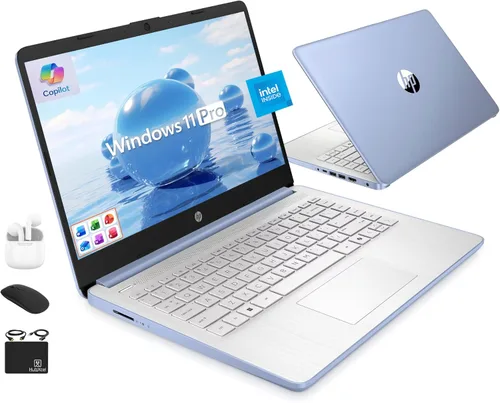 Miniatura 13 de HP Ultrabook 14 Laptop Computadora para negocios de estudio y hogar 2025, MS Office de por vida + Windows 11 Pro, CPU Intel Quad-Core, 16 GB de RAM