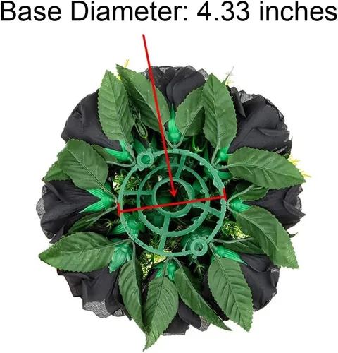 Miniatura 7 de Centros de mesa de flores para mesas de boda: decoraciones de mesa de Halloween, bolas de flores negras, centros de mesa para compromiso, ceremonia