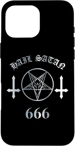 Miniatura 19 de iPhone 16 Upside Down Cross Satanic Pentagram Hail Satan 666 Case