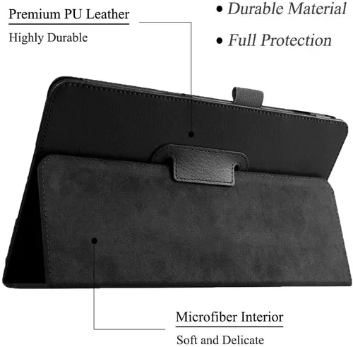 Miniatura 3 de Funda Folio Para Galaxy Tab A 8.0 2017 Modelo T380/T385, Funda Protectora De Cuero De La PU Premium Para Samsung Galaxy Tab A 8.0 Pulgadas 2017 Negro