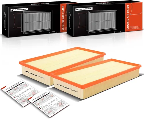 A-Premium Filtro de aire de motor de 2 piezas compatible con Audi Q7 y Land Rover Range Rover y Porsche Cayenne y Volkswagen Touareg, 2004-2018,