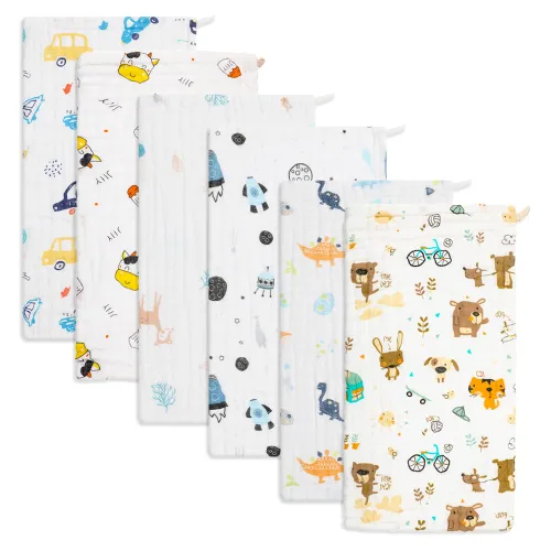 norinori Paños de muselina para bebé, paquete de 6 paños de muselina para eructos, pañuelos, grandes, 20 x 10 pulgadas, extra suaves, absorbentes,