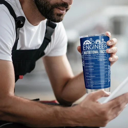 Miniatura 6 de Regalos de ingeniero, regalos de ingeniería mecánica y aeroespacial, regalo de jubilación para ingeniero, Vaso 20oz