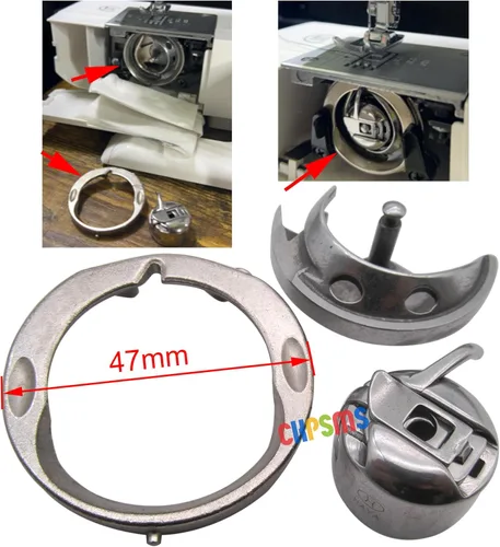 Miniatura 2 de CKPSMS Marca -1SET Bobbin Case & Hook & Shuttle Race Cover #KP-19233 Compatible con/Reemplazo para Singer Brand 2250 2259 2263 Tradition 3116 3221