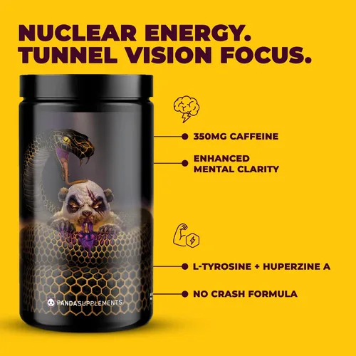 Miniatura 2 de Underground Bio Labs: Panda Supps Pandamic, Extreme Pre Entrenamiento para un máximo rendimiento, bomba y concentración (40 cucharadas)