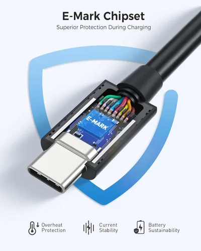Miniatura 6 de Cable Matters [Certificado por Intel] Cable Thunderbolt 4 de 40Gbps 1 pie con video 8K y carga de 240W - 0,3m, compatible con USB4, Cable