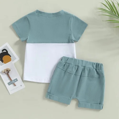 Miniatura 7 de Engofs Conjunto de 2 piezas de camiseta de manga corta y pantalones cortos para bebé niño