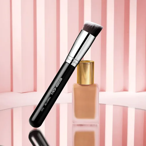Miniatura 7 de EIGSHOW - Brocha para base de maquillaje Kabuki de parte superior plana, para líquidos, crema y polvo, mezcla, pulido, punteado, aplicación