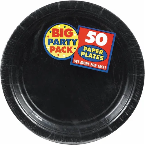 Miniatura 7 de Platos redondos de papel caribeños, 6.75 pulgadas (50 unidades), esenciales resistentes y ecológicos, perfectos para celebraciones y eventos Azul