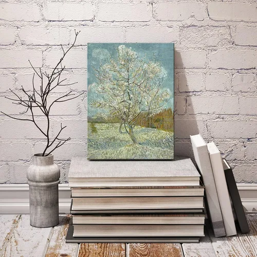 Miniatura 2 de Wieco Art Lienzo con estampado de árbol de durazno rosa de Van Gogh, pinturas al óleo famosas clásicas, reproducción de pinturas al óleo modernas
