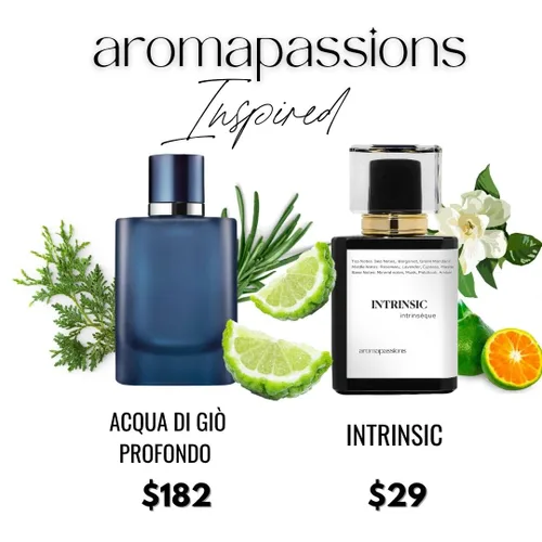 Miniatura 5 de aromapassions INTRINSIC Inspirado en G.A. ACQUA DI GIO PROFONDO Perfume para hombre Extrait De Parfum Fragancia de aceites esenciales