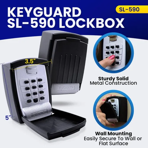 Miniatura 2 de Caja de seguridad con botones KeyGuard, SL-590