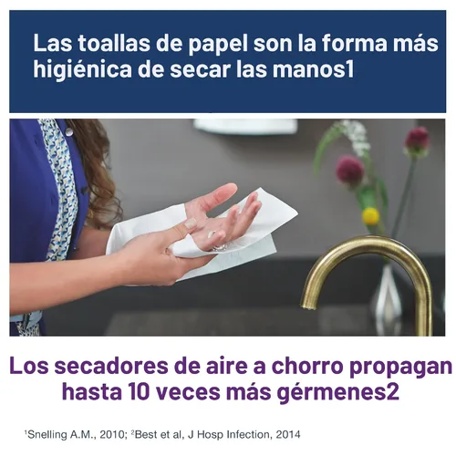 Miniatura 3 de Tork - Toalla de papel entredoblada H2, universal, 100% fibras recicladas, 16 x 250 toallas, MB540A