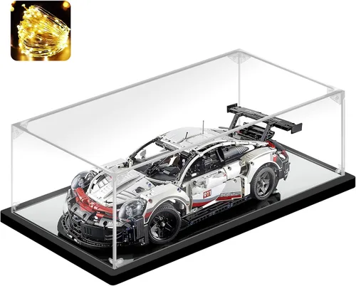 Miniatura 18 de Vitrina acrílica para coleccionables, caja de exhibición para ensamblar para Lego 75300 75304 75349, modelo de casco, caja acrílica transparente