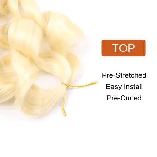 Miniatura 4 de Cabello rizado francés para trenzar de 12 pulgadas, 8 paquetes de cabello rizado preestirado para trenzas de caja, rizos franceses, trenzas