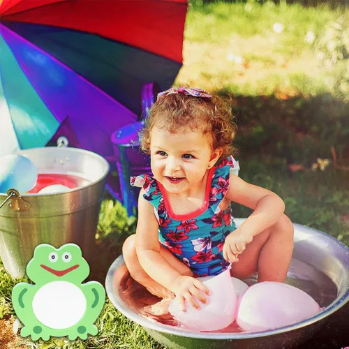 Miniatura 9 de Juego de 2 piezas de juguete de baño de espejo en forma de rana interactivo para bebés, juguetes de ducha para niños, juguete de bañera de ducha