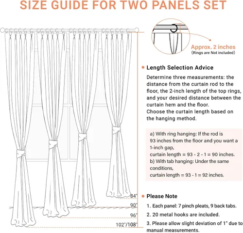 Miniatura 3 de 100% Blackout Shield Cortinas opacas con textura y aspecto de lino de 72 pulgadas de largo, juego de 2 paneles de cortinas opacas de lino sintético