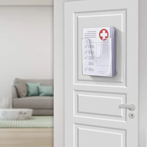 Miniatura 3 de Acrimet Soporte de archivo de bolsillo con diseño vertical (para montaje en pared o en encimera) (soportes extraíbles incluidos)