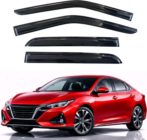 Miniatura 312 de KPY Visor de ventana compatible con Hyundai Tucson 2021-2025, 4 piezas de deflector de ventilación para ventana lateral, estilo Mugen, protector