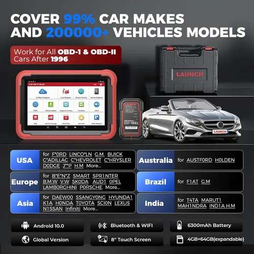 Miniatura 7 de Launch X431 PROS V 5.0 2026 Herramienta de escaneo bidireccional Escáner de lanzamiento Bluetooth con conector DBSCar VII 38+ reinicio para todos