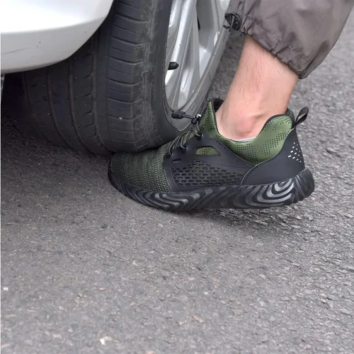 Miniatura 47 de SUADEX Zapatos deportivos con punta de acero para hombres y mujeres, indestructibles, ligeros, cómodos, antideslizantes, puntera compuesta