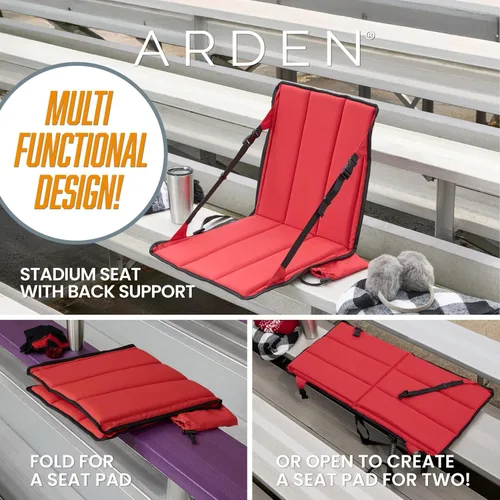 Miniatura 7 de Asiento de estadio calefactado Arden, plegable, ligero con correa de transporte, cojín de espuma para mayor comodidad, ajustable, con soporte